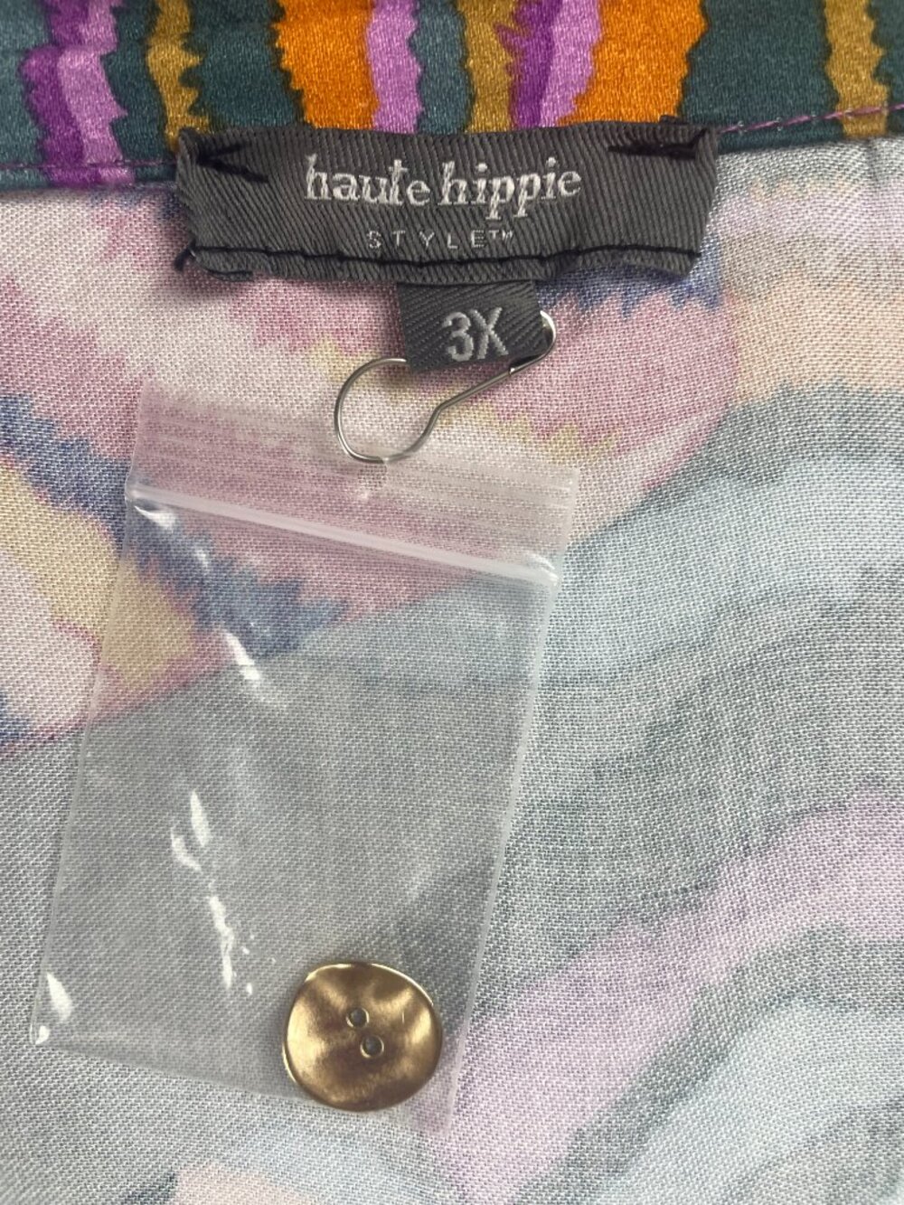 Haute Hippie Top NWOT Monstera Print 3X Boho - Picture 3 of 10